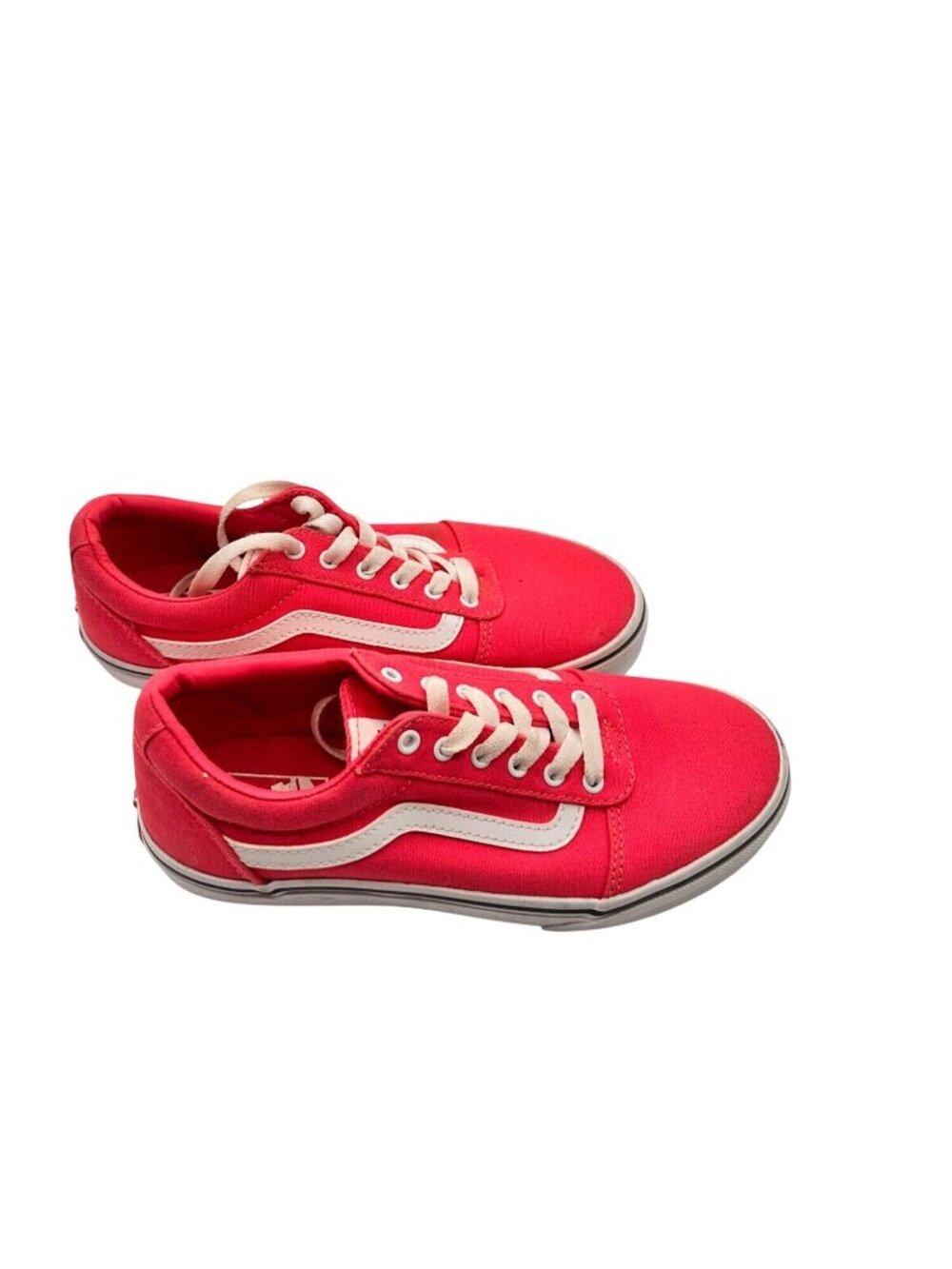 Vans Off the Wall Size 4 Girl  Canvas Skateboard Shoes Sneakers Pink EUC